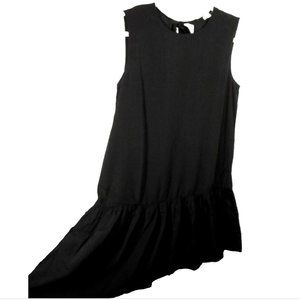 Cooper St Women's Size M Black Ruffled Hem Dress